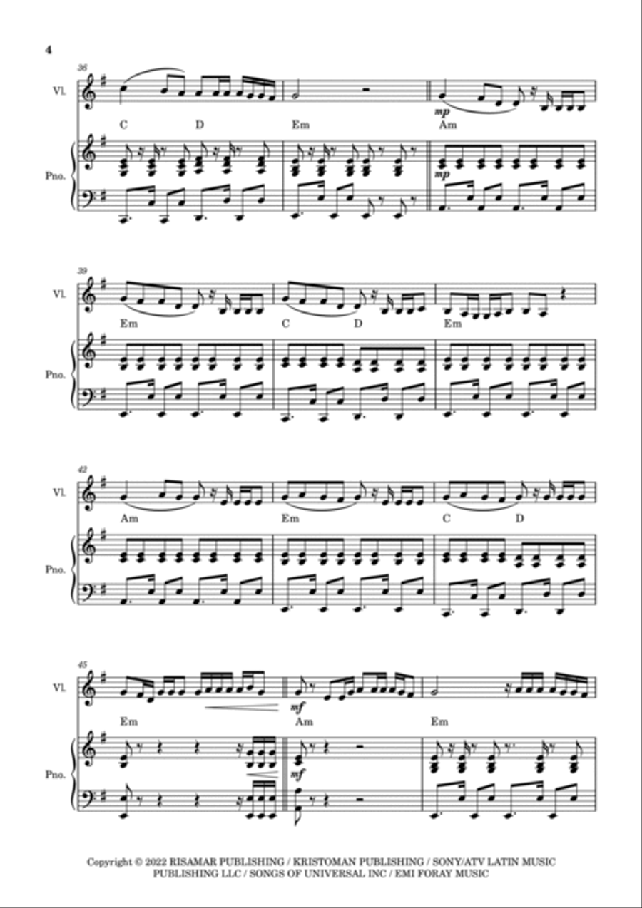 Envolver Violin Solo scores gallery preview page 4