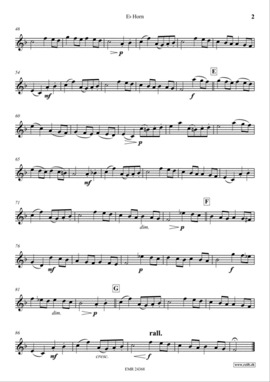 Gavotte in Ab Major Horn scores gallery preview page 3