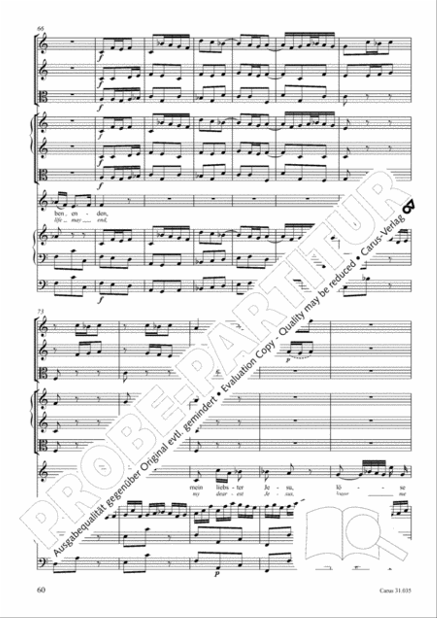 Soul and spirit are astounded (Geist und Seele wird verwirret) English Horn scores gallery preview page 61