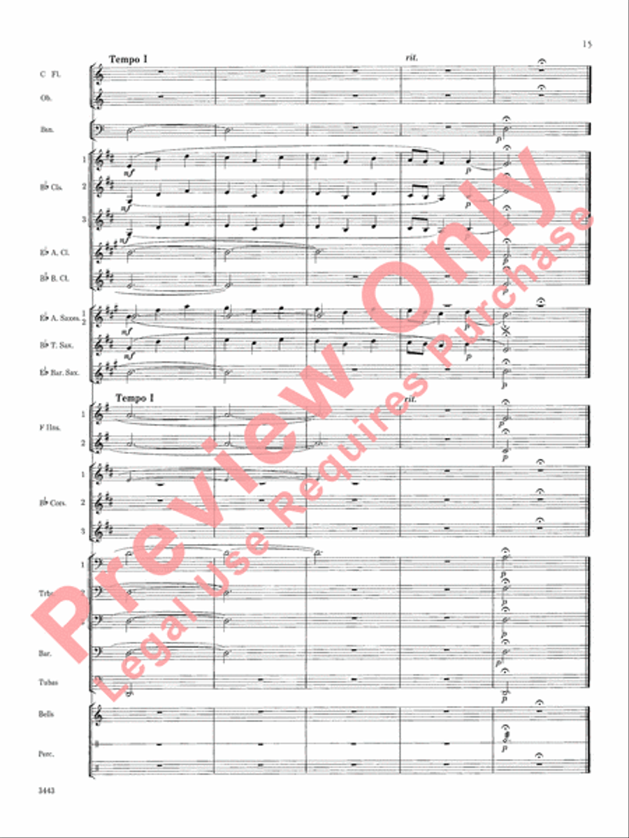 Newfoundland Folk Song Concert Band scores gallery preview page 16