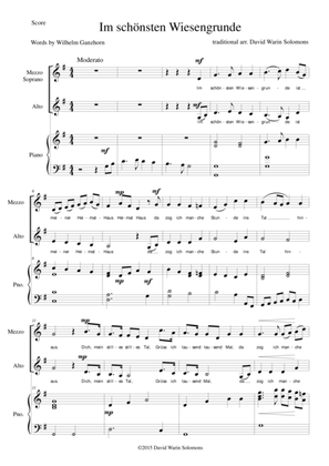 Im schönsten Wiesengrunde for mezzo-soprano, alto and piano