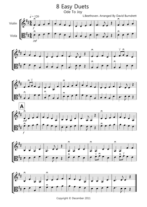 8 Easy Duets for Violin And Viola