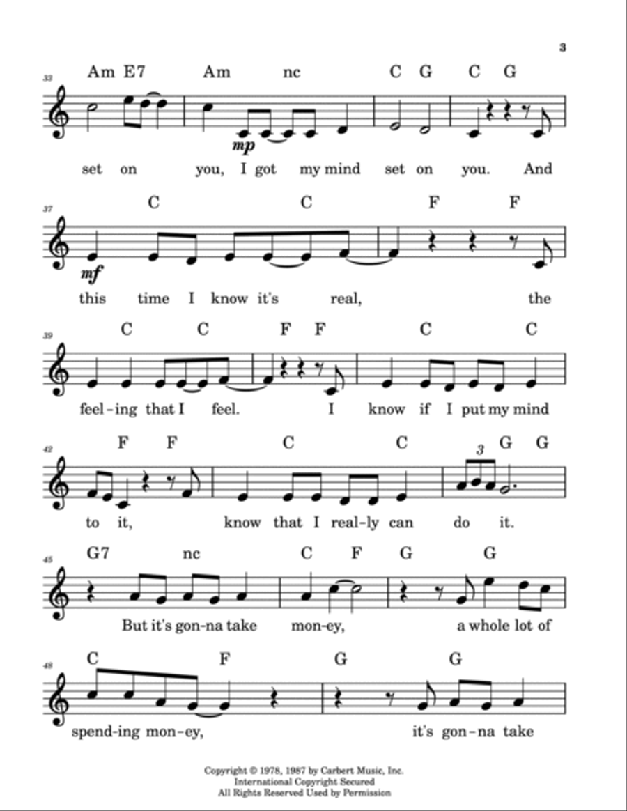 Got My Mind Set On You Piano scores gallery preview page 3