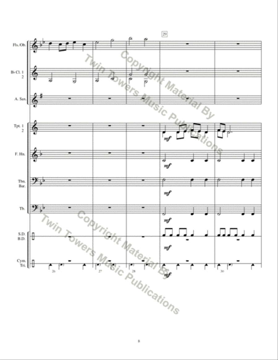 Orion Overture Orion Overture Concert Band scores gallery preview page 9