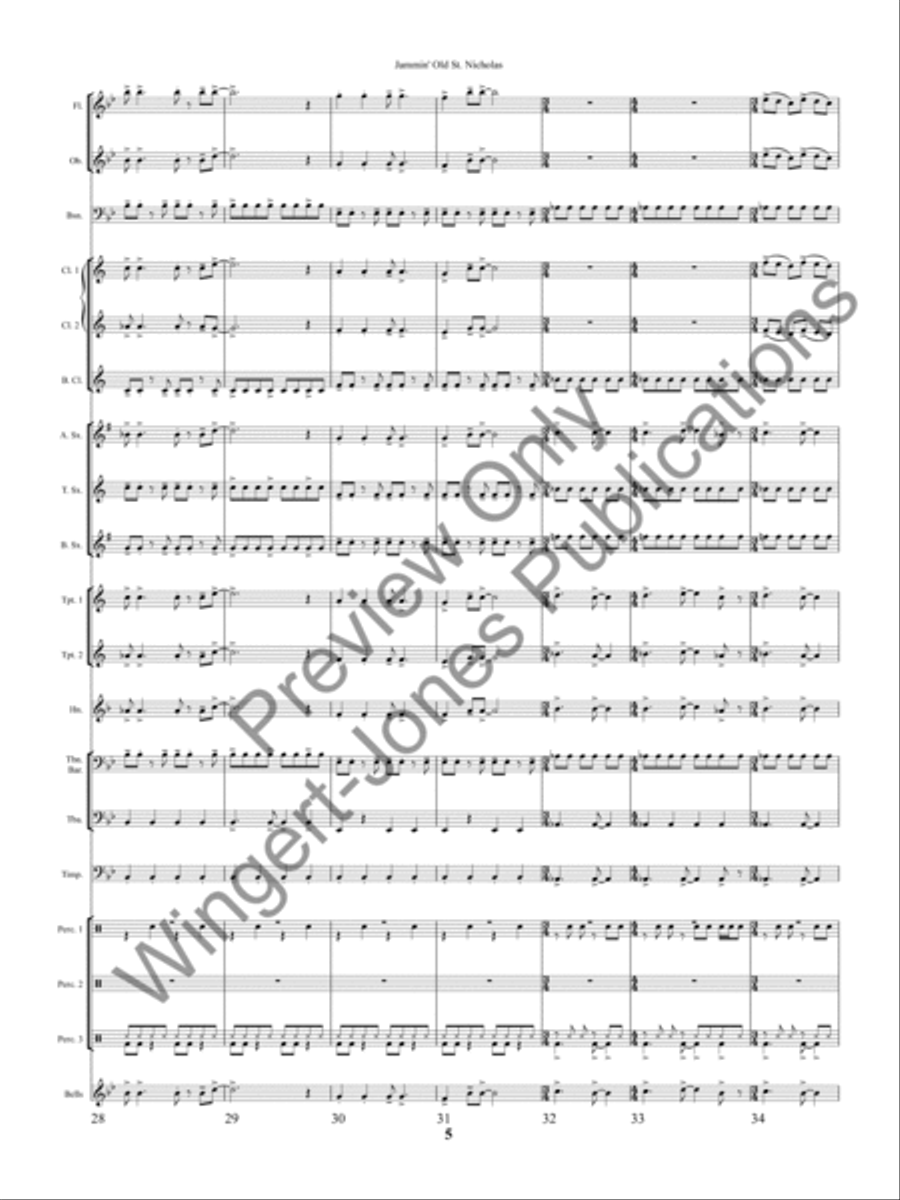 Jammin' Old St. Nicholas Concert Band scores gallery preview page 8