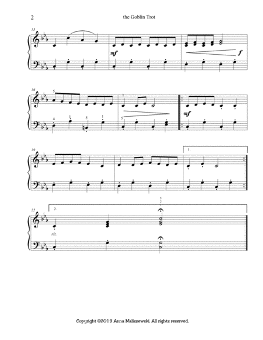 5 Spooky Halloween Piano Solos (to Please Any Ghoul) Piano Solo scores gallery preview page 3