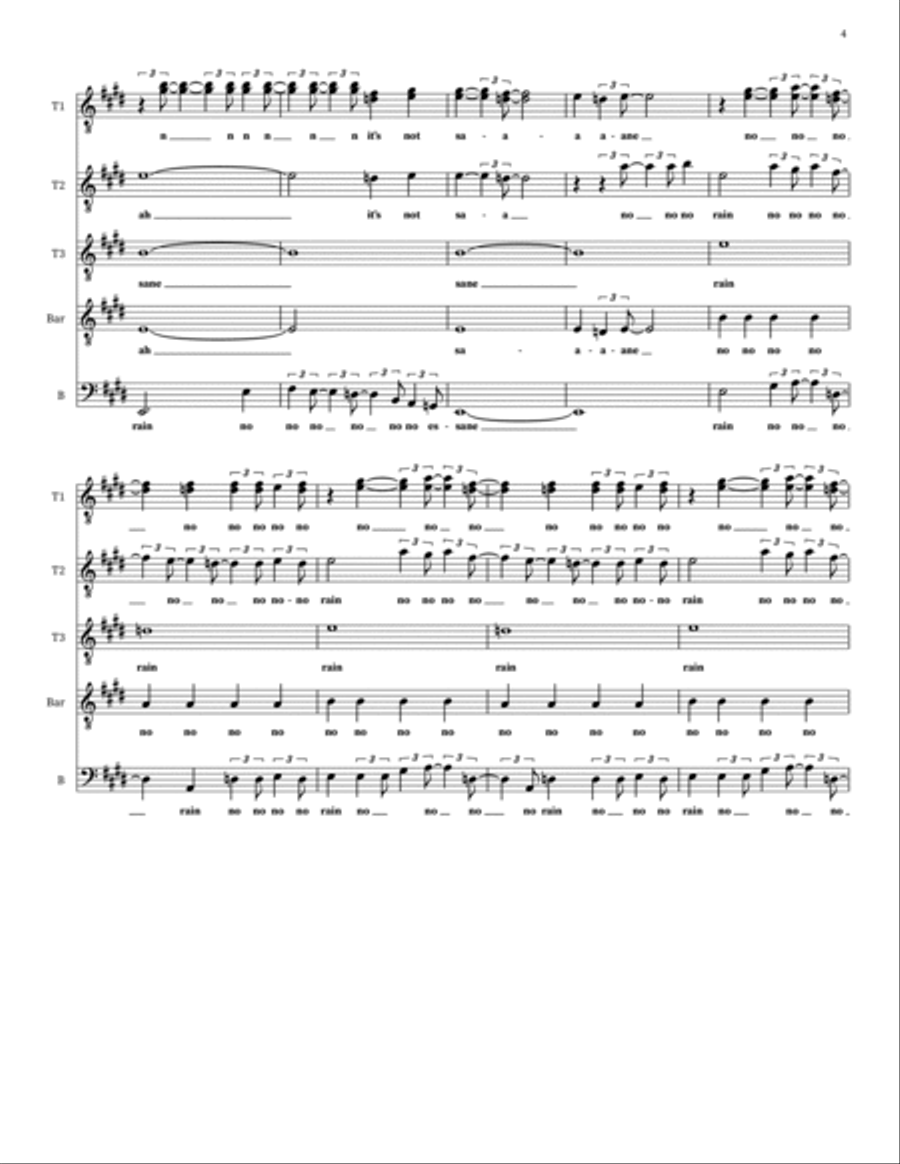 No Rain No Rain Choir scores gallery preview page 4