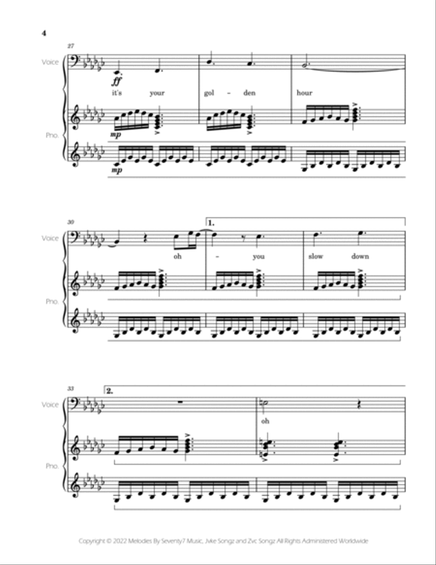 Golden Hour Voice scores gallery preview page 4