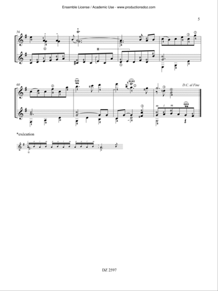 Pièces de clavecin pour 2 guitares, vol. 2 Classical Guitar scores gallery preview page 5