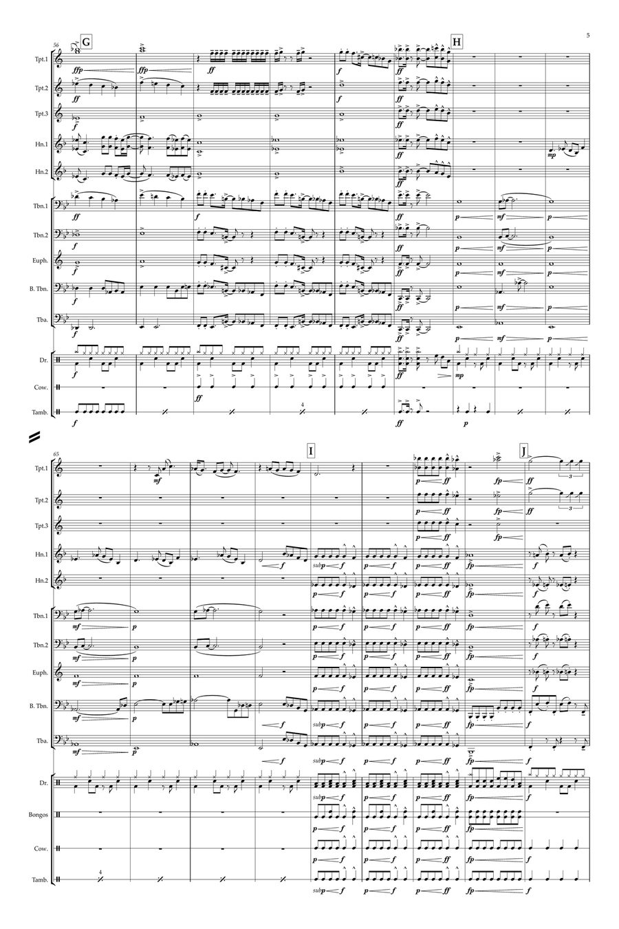 Welcome To The Jungle Brass Ensemble scores gallery preview page 5