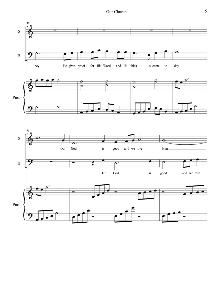 Our Church 4-Part scores gallery preview page 5