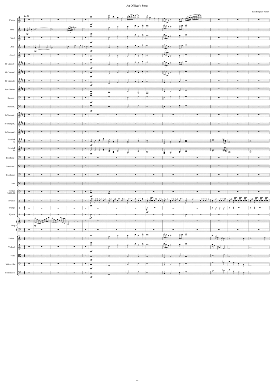 An Officer's Song An Officer's Song Full Orchestra scores gallery preview page 1