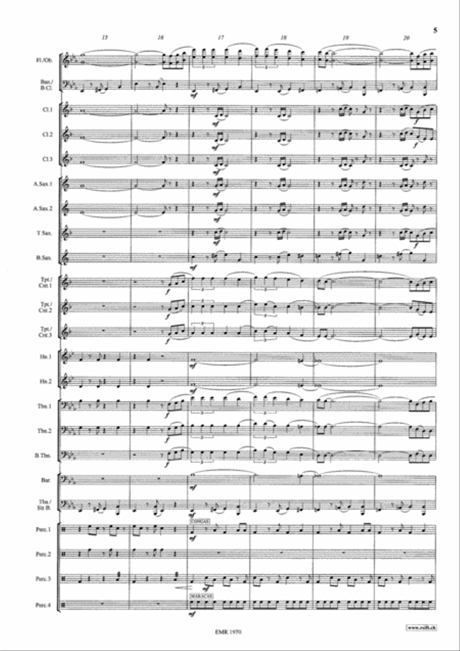 Latin Voyage Latin Voyage Concert Band scores gallery preview page 6