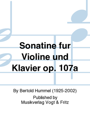 Sonatine fur Violine und Klavier op. 107a
