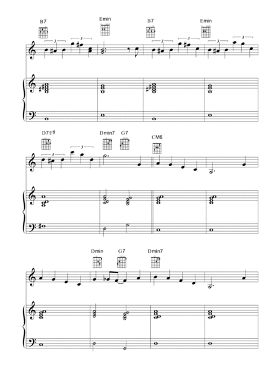 Saudade de Lambada Piano, Vocal, Guitar scores gallery preview page 3