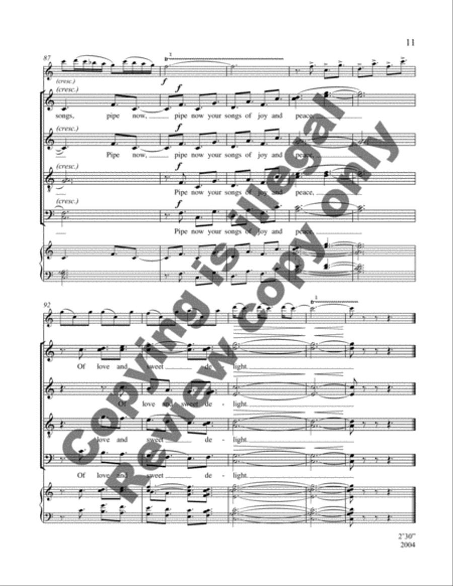 The Piping Carol 4-Part scores gallery preview page 7