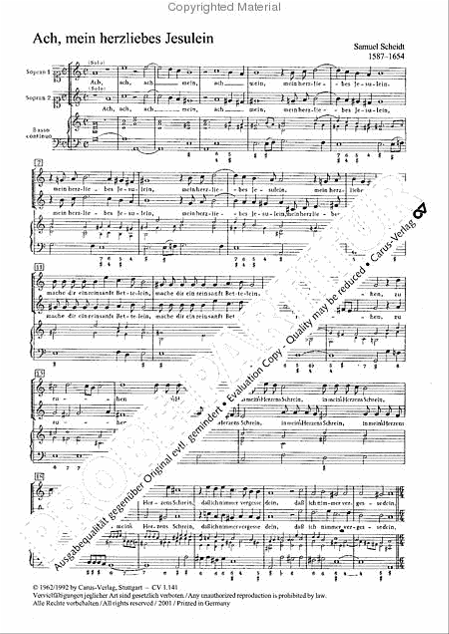 Ach, mein herzliebes Jesulein SSATB scores gallery preview page 3