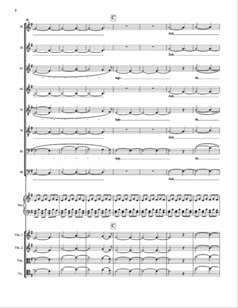Dark Night of the Soul (Full Score and Instrumental Parts) Choir scores gallery preview page 7