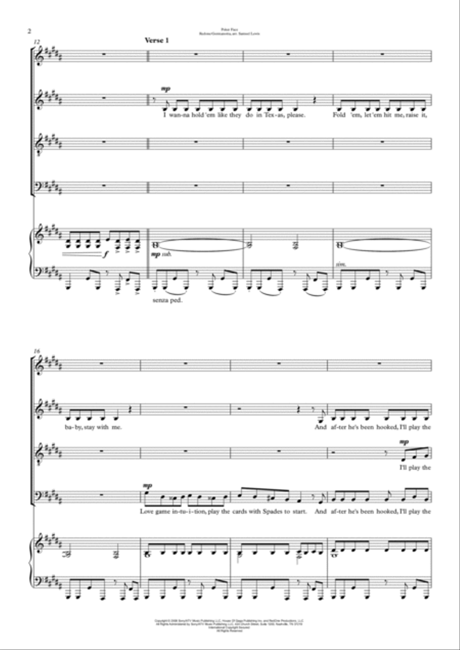 Poker Face 4-Part scores gallery preview page 2