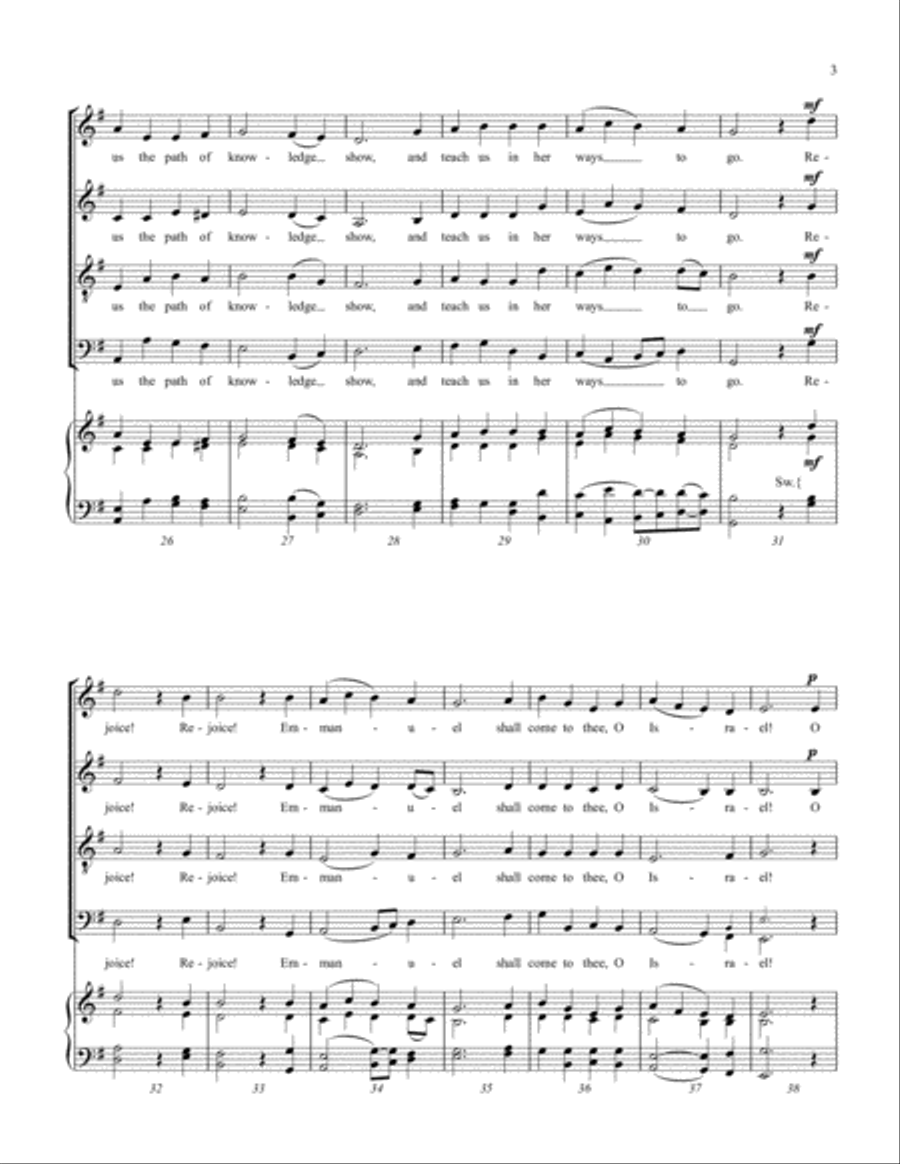 O Come, O Come, Emmanuel O Come, O Come, Emmanuel 4-Part scores gallery preview page 3