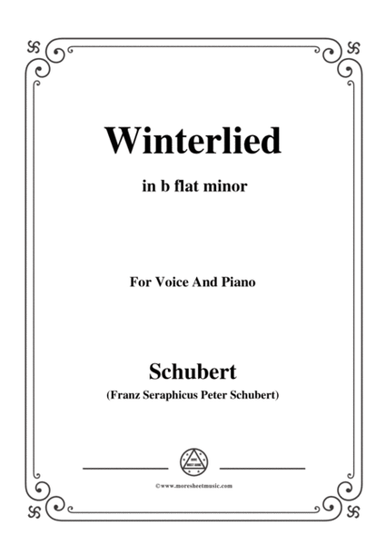 Schubert-Winterlied,in b flat minor,for Voice&Piano image number null