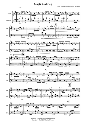 Maple Leaf Rag for Oboe and Bassoon Duet