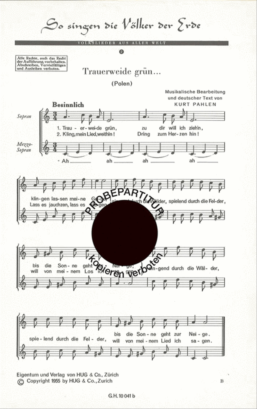 So singen die Volker der Erde 2 Women's Choir scores gallery preview page 1