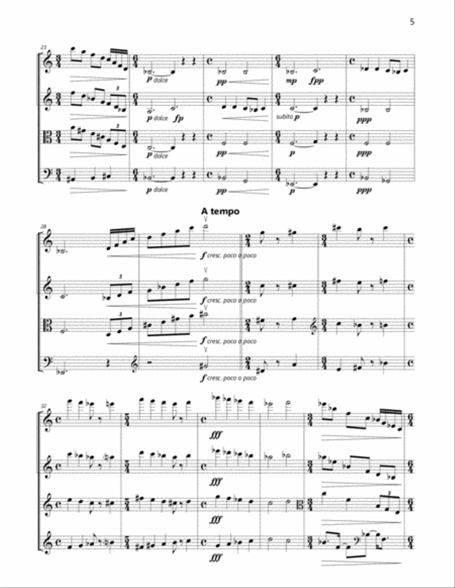 Nuestro señor el desollado String Quartet scores gallery preview page 5