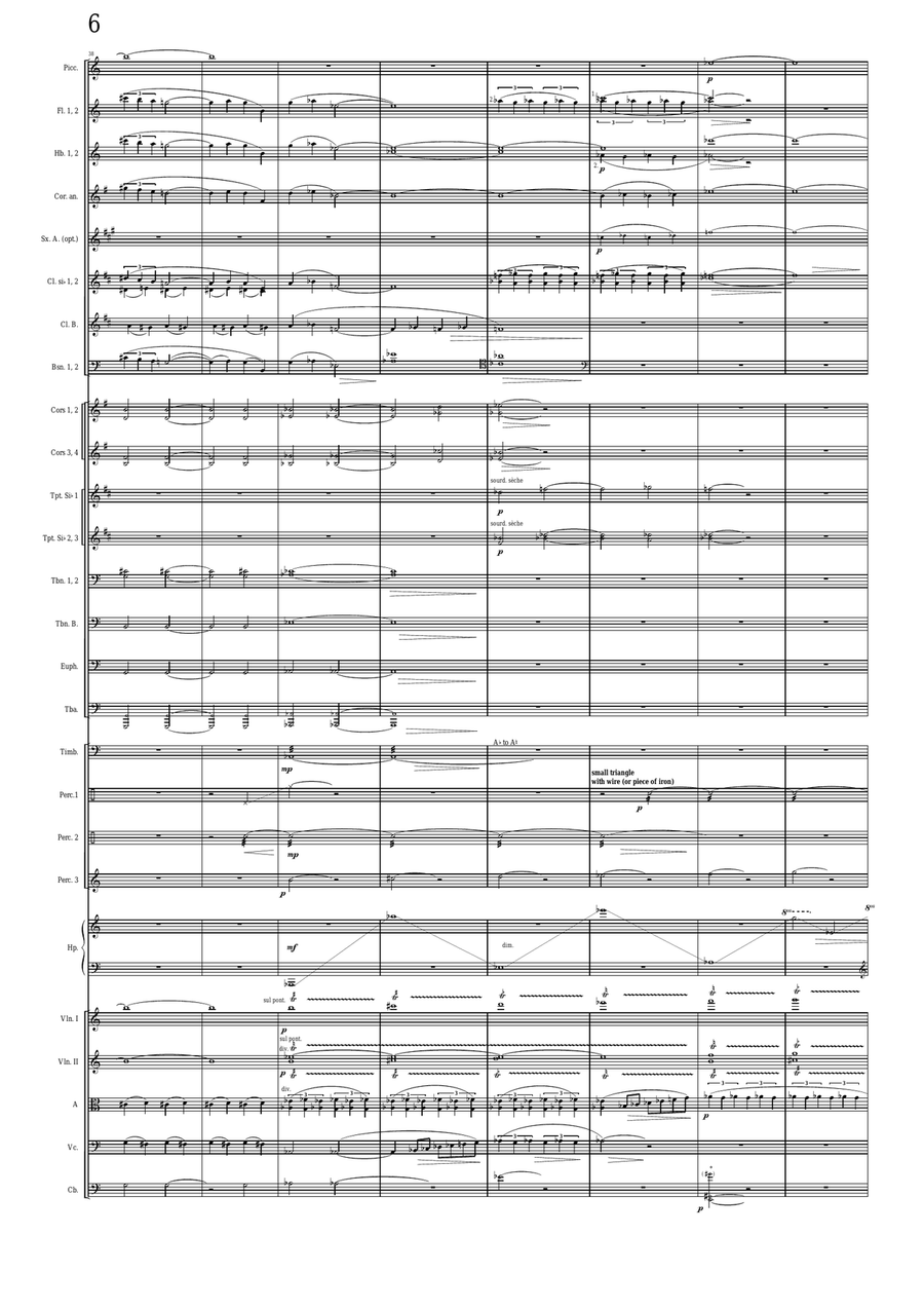 Les murmures du vent (Whispering Wind), transcription for symphonic orchestra - score Full Orchestra scores gallery preview page 6