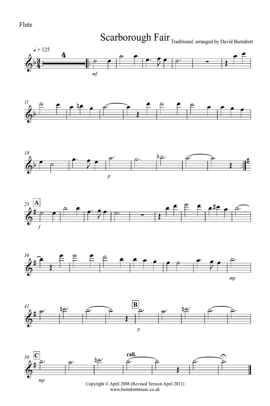Scarborough Fair for Wind Quintet Woodwind Quintet scores gallery preview page 3