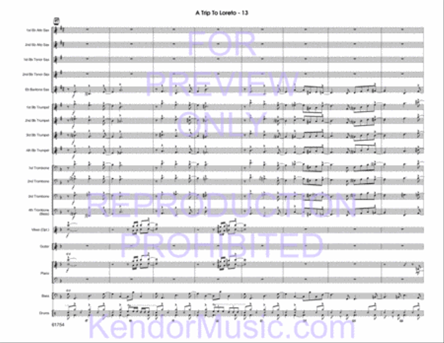 Trip To Loreto, A Trip To Loreto, A Jazz Ensemble scores gallery preview page 15