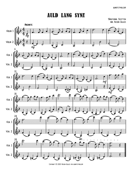 Auld Lang Syne - Violin Duet image number null