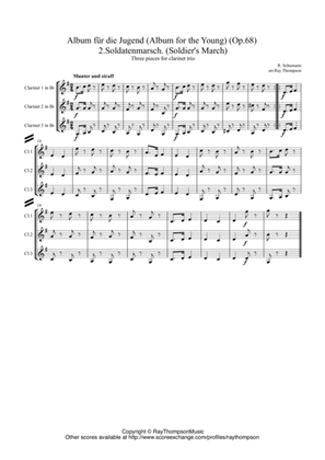 Book cover for Schumann: Album für die Jugend (Album for the Young)(Op.68): Nos, 2, 6 & 13 - clarinet trio
