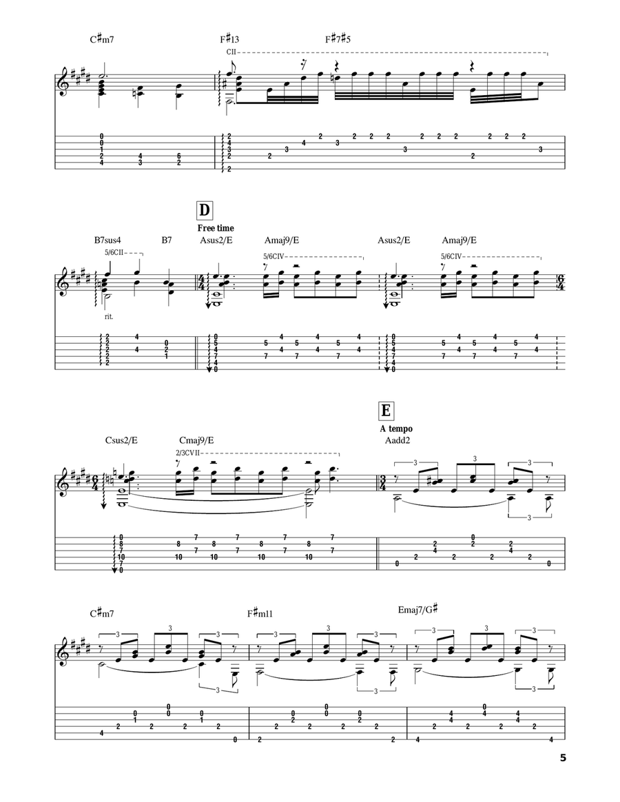 Dear Heart Dear Heart Guitar Solo scores gallery preview page 5