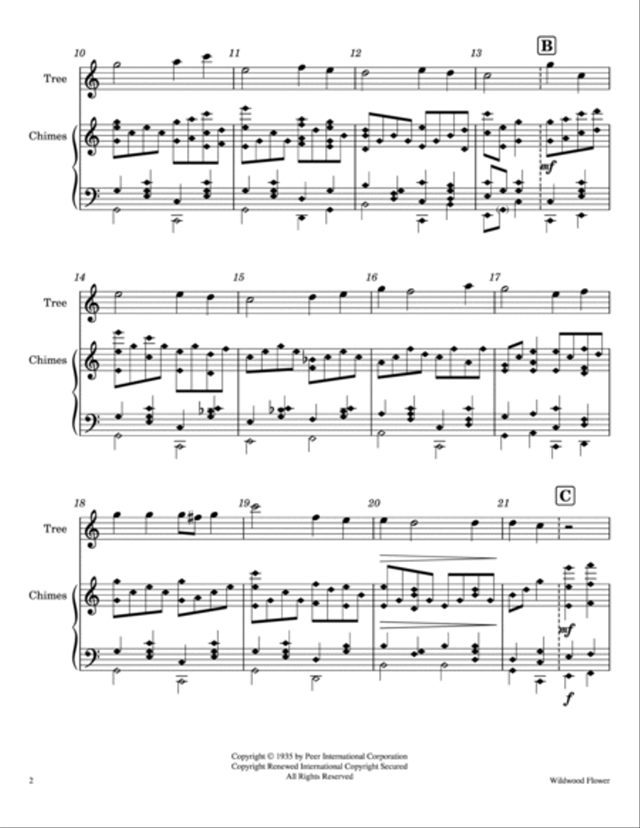 Wildwood Flower Wildwood Flower Handbell Choir scores gallery preview page 2