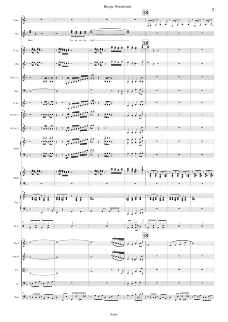 Boogie Wonderland Full Orchestra scores gallery preview page 3