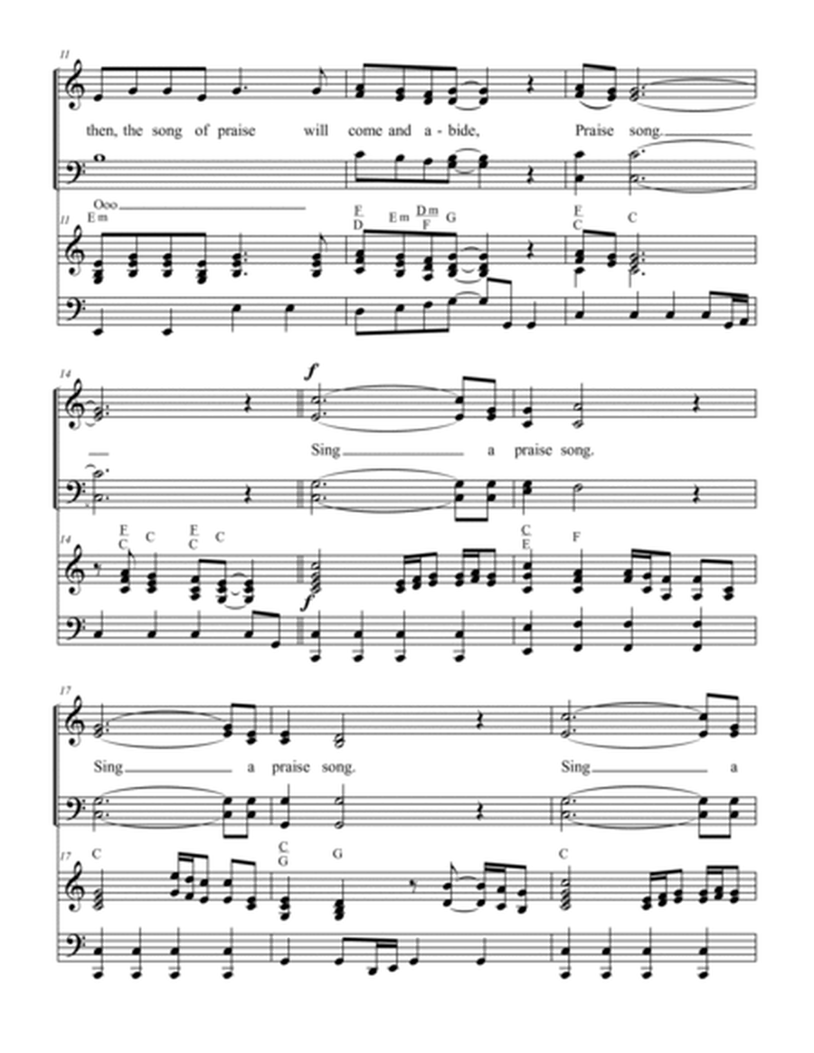 PRAISE SONG (for SATB Choir & Optional Congregation. Piano/Choir, Parts included) image number null