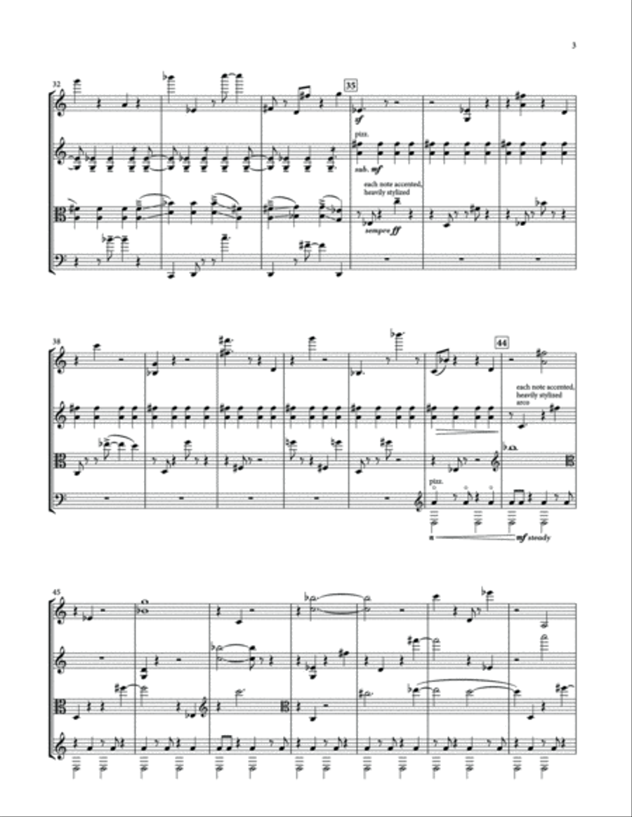 Diacritical Marks - Score & Parts String Quartet scores gallery preview page 5