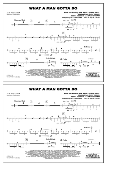 What a Man Gotta Do (arr. Jack Holt and Matt Conaway) - Aux Percussion
