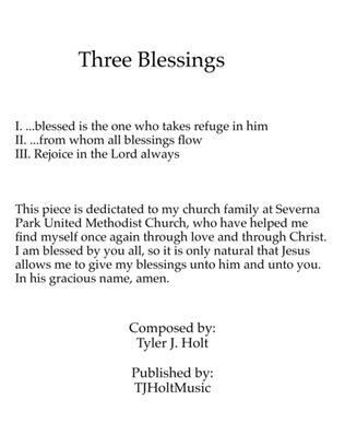 Three Blessings, Op. 14