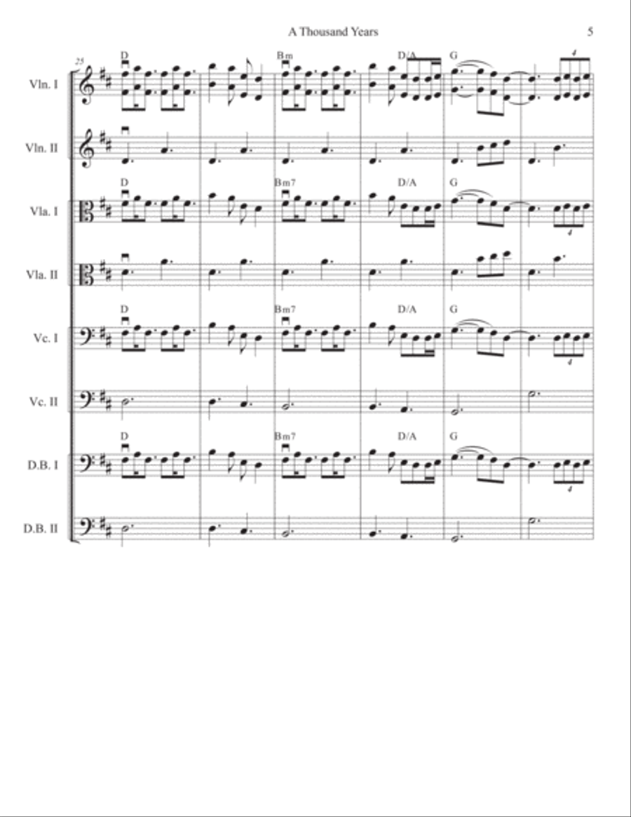 A Thousand Years Cello scores gallery preview page 5