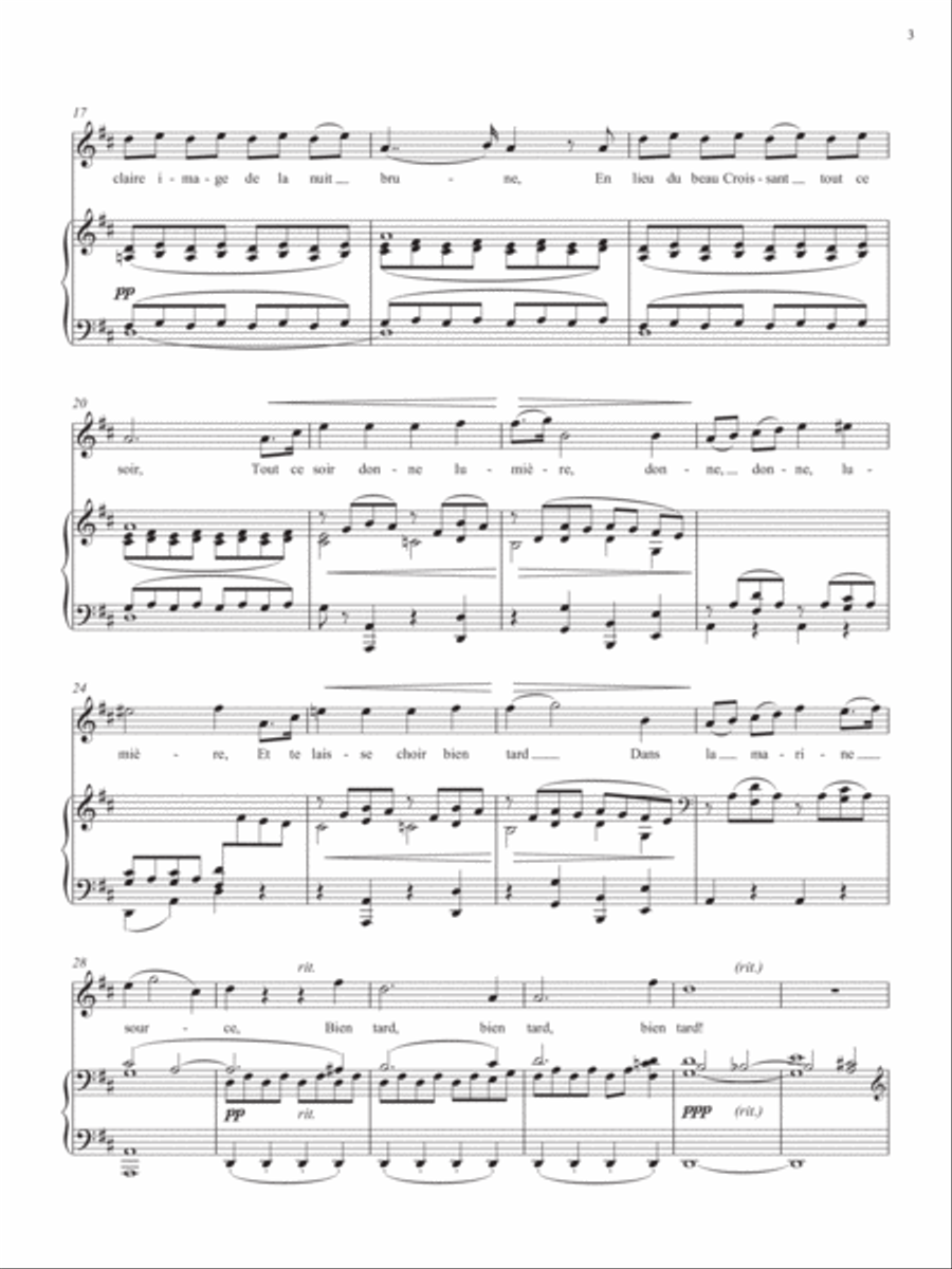 Op. 37, No. 1: Chère Vesper, lumière dorée from Songs of Gouvy, V1 Piano Accompaniment scores gallery preview page 3