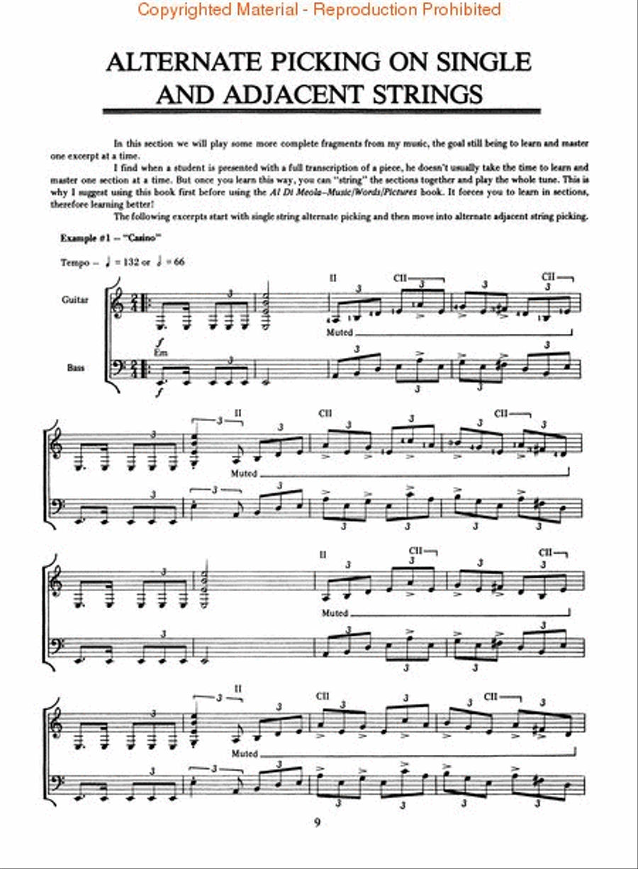 Al Di Meola's Picking Techniques Electric Guitar scores gallery preview page 3