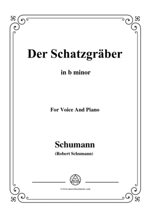 Book cover for Schumann-Der Schatzgräber,in b minor,for Voice and Piano