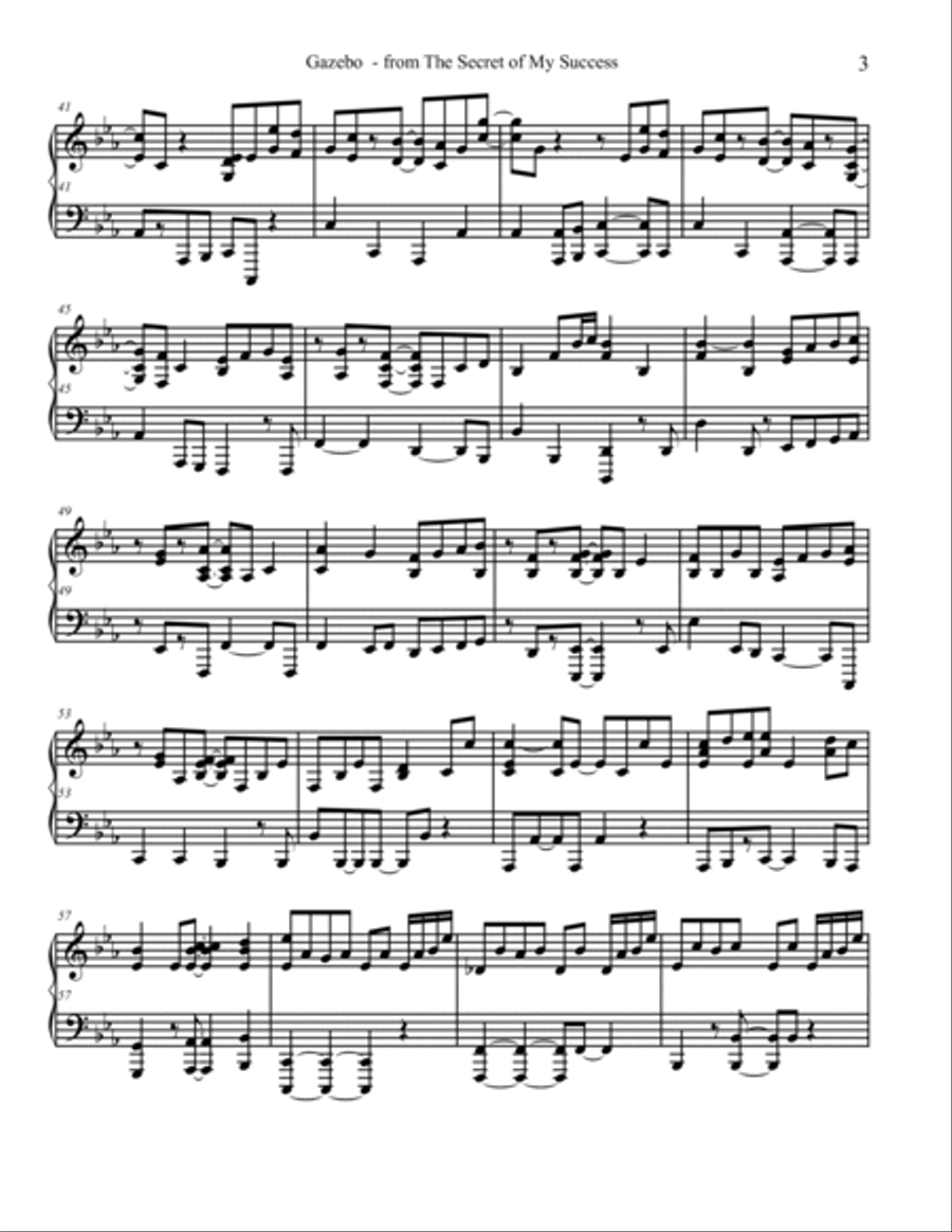 Gazebo Piano Solo scores gallery preview page 3