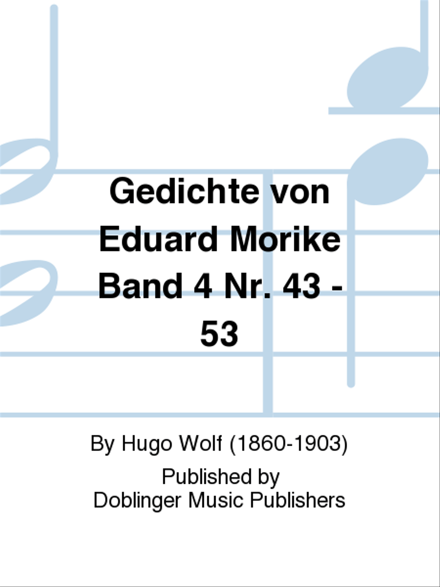 Gedichte von Eduard Morike Band 4 Nr. 43 - 53