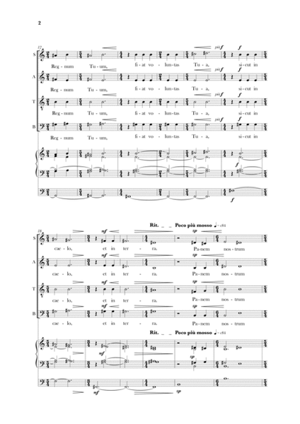 Pater Noster, SATB and Organ