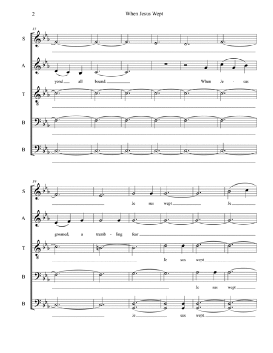 When Jesus Wept Divisi scores gallery preview page 2