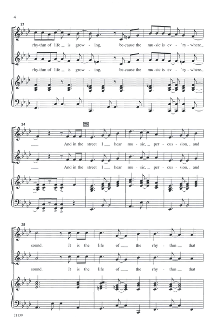 Oye la Música (Hear the Music) 2-Part scores gallery preview page 4