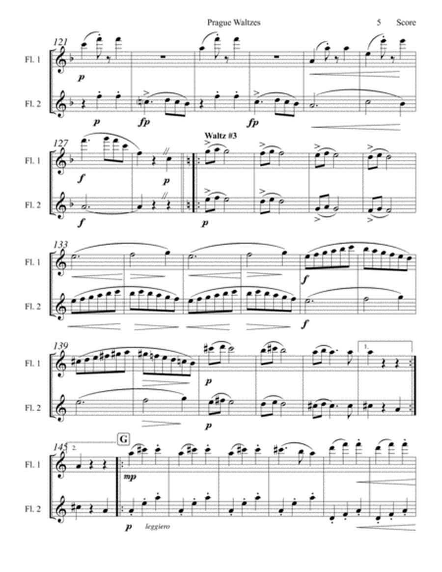 Antonin Dvorak - Prague Waltzes set for Flute Duet image number null
